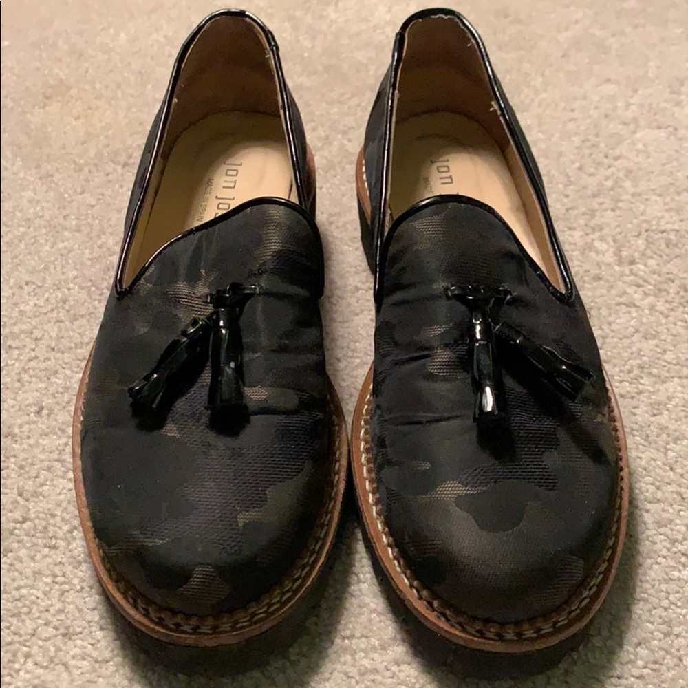 Green camo lug sole shoes